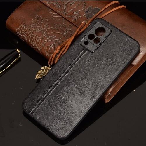 Case For VIVO V21 5G PU Leather Texture PU Leather Back Hard Plastic Cover For VIVO V21 V20 Y51 Y31 X60 Pro S9 IQOO 5 7 Y70 Z1X