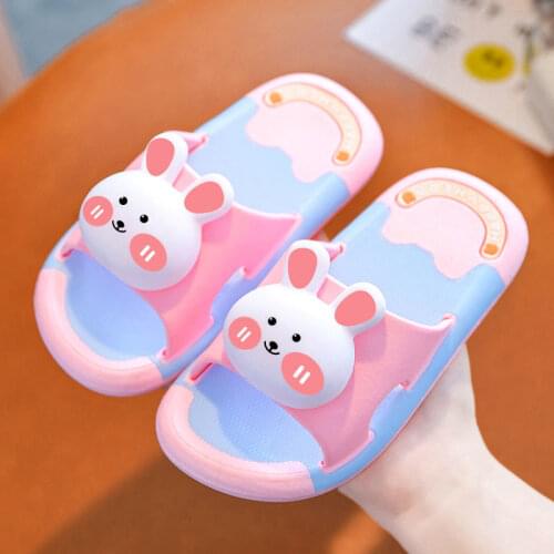 Childrens Slippers Summer New Cute Boys Baby Non-slip Indoor Home Bathing Girls Girls Sandals and Slippers Soft Bottom