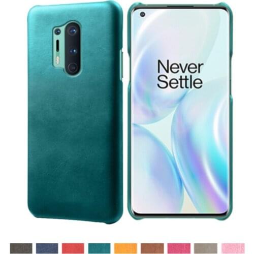 For OnePlus 8 Pro 8T Cover Luxury Slim Vegan Leather Phone Case Coque For One Plus 8t 8pro 1+8t 1+8 Pro Capa Funda