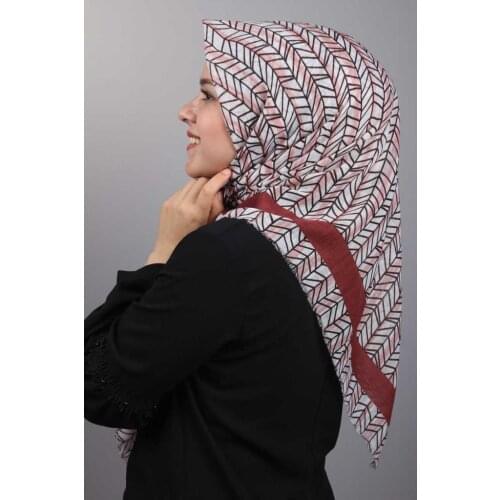 ERBİL PATTERNED LINEN FLAMLI SCARF-DESEN-02-RENK-13