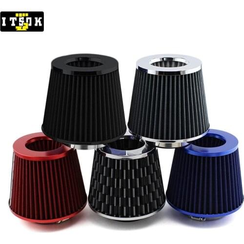 Performance Air Intake Filter High Flow 76mm Sports Racing Car Tuning Cold Mushroom Head 6 Inch Cone Airfilter JDM Universale
