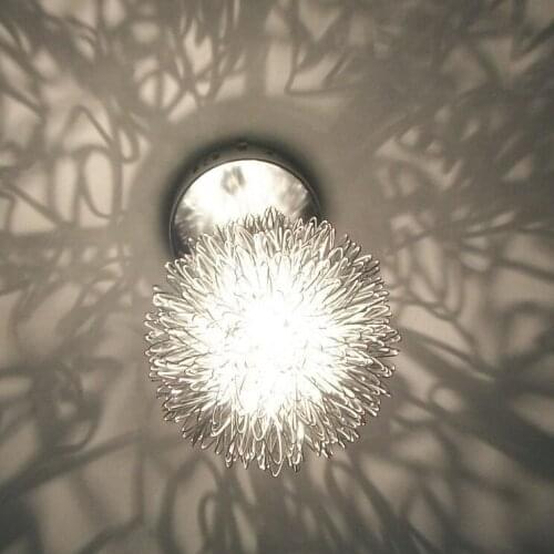 Small Size Modern Aluminum Wire Thorn Ball Ceiling Light Free Shipping Contracted Halllway Gallery Glass Lampshade Ceiling Light