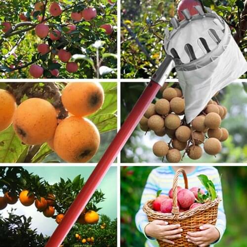 Metal Fruit Picker Orchard Gardening Apple Peach High Tree Picking Tools Fruit Catcher Collector Gardening Tools