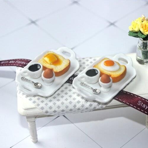 1pcs bjd Dollhouse Miniature Mini food Burger Egg Breakfast Dish for obitsu11 blyth bo11 1/6 Bjd Dolls Accessories Toy