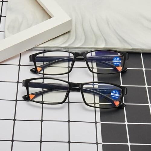 Men Women Rimless Reading Glasses Bifocal Far Near Anti Blue Light Magnification Eyewear Presbyopic Glasses Diopter +150 +200
