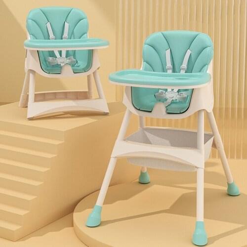 Baby Dining Chair Children Dining Table or Chair Adjustable Detachable Pocket Widened Seat Two Modes Are Suitable For 0-5Y