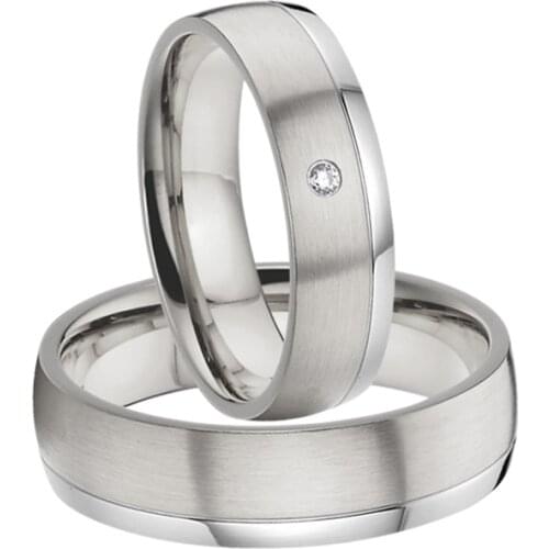 Wedding Rings for Men And Women Couples Lovers Alliance Marriage Anniversary Silver 925 Platinum Color Stainless Steel Ring