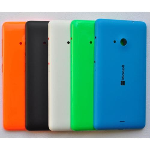 BINYEAE Original Plastic Battery Cover For Microsoft Nokia 535 Rear Housing Back Case With Side Buttons 535 Replacement Part