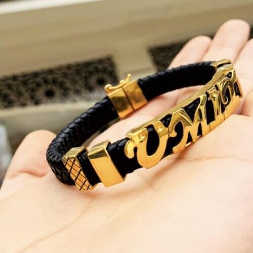 Personalized Custom Silicone Leather Bracelet