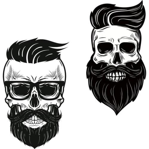 Personality Hot Decal Skull Skull Glasses Mustache Inscription Car Motorcycle Helmet Rack Scooter Bicycle Motorcycle