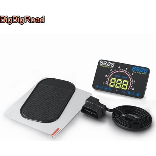 BigBigRoad Car HUD Head Up Display Windscreen Projector OBD2 For Nissan Quest Sylphy Tiida Versa Note Patrol Armada Pathfinder
