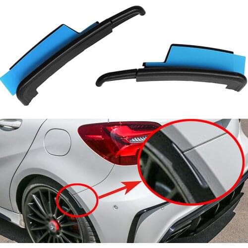 For Mercedes W176 A160 A180 A200 A250 A45 AMG 2013-2019 Fender Flares Wheel Arch Eyebrow Eyelid Lips Guard Rear Bumper Splitter