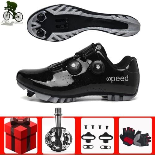 Self-Locking MTB Cycling Shoes Racing Bicycle Women Sneakers Men Cleat Sports Mountain Bike Mountain Spd Zapatillas Bicicleta