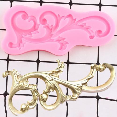 Baroque Releif Border Silicone Mold Cupcake Fondant Cake Decorating Tools Chocolate Gumpaste Candy Resin Molds