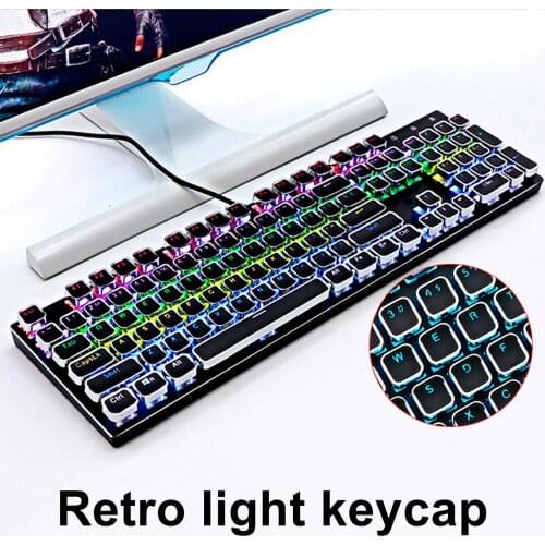 104Pcs Universal Key Cap Set Ergonomic Backlit Keycaps for Cross Shaft Mechanical Keyboard Key Caps Keycap Keyboards Accessories