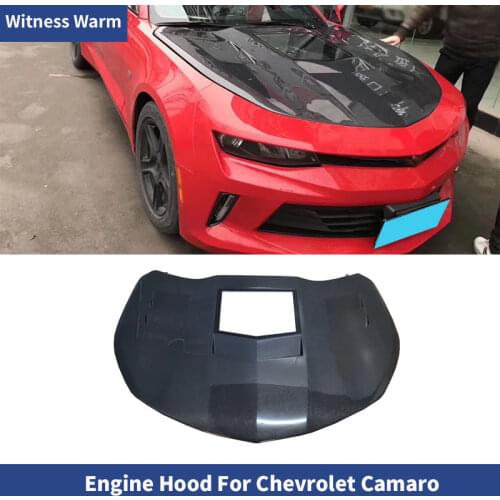 High Quality Carbon Fiber FRP Front Engine Hoods Auto Car transparent Bonnet covers For Chevrolet Camaro body kit 2016 2017