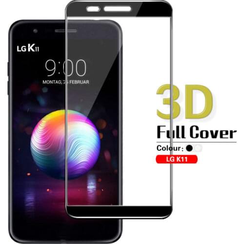Black and Clear 3D Full Coverage Tempered Glass For LG K11 V35 V40 X410EOW Front Phone Cover Film Protective Guard Shell