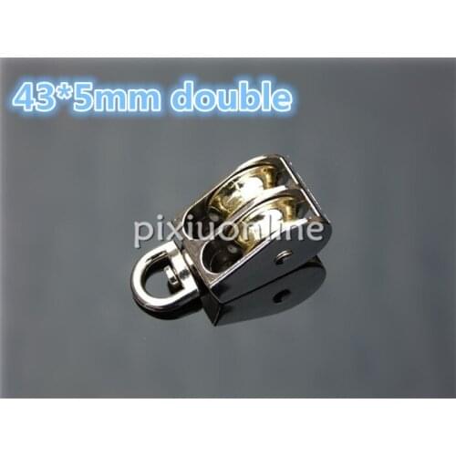 1pc K799 Little Zinc Alloy Fixed Pulley 43*5mm Double Pulley for DIY Model Making Free Shipping USA