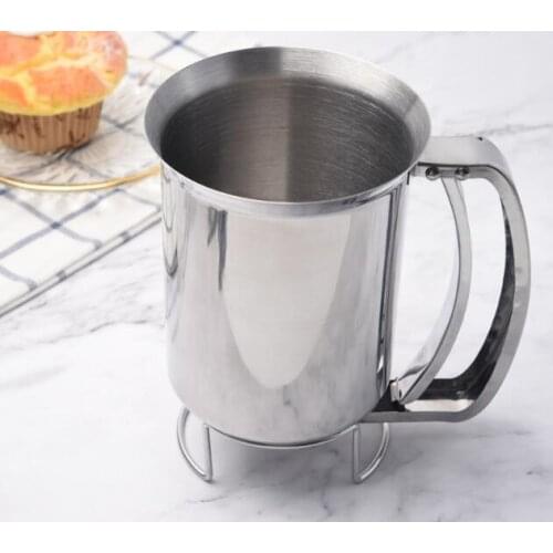 1PC Kitchen Tool Durable Home Practical Batter Dispenser Stainless Steel Pastry Funnel Making Cake Handheld Separator OK 1196