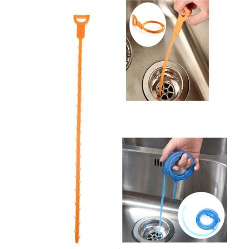 1PCS Drain Sink Cleaner Bathroom Unclog Sink Tub Snake Brush Hair Removal Cleaner Home Cleaning Brushes Tools