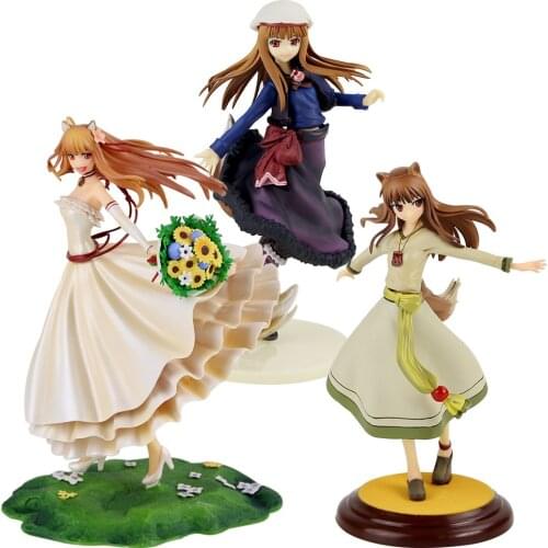 21CM Anime Spice and Wolf Holo Wedding Dress Ver. 1/8 Scale PVC Holo Figure Collectible Model Toy
