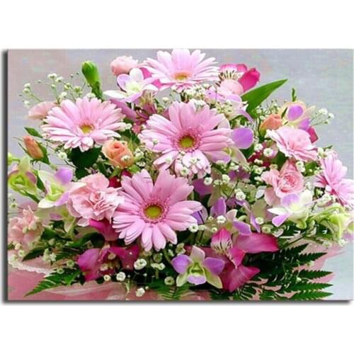 5D Diamond Mosaic Full Squarer/Round Diamond Embroidery Flower DIY Diamond Painting Cross stitch Rhinestone Decor Paintings KL15