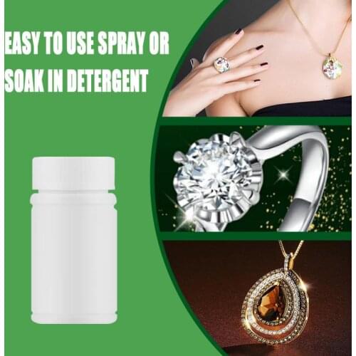 Household 40ML Jewelry Cleaner Cleaning Solution Tarnish Remover Stain-free Gold Jewelry Clean Liquid Diamonds Cleaner Supplies