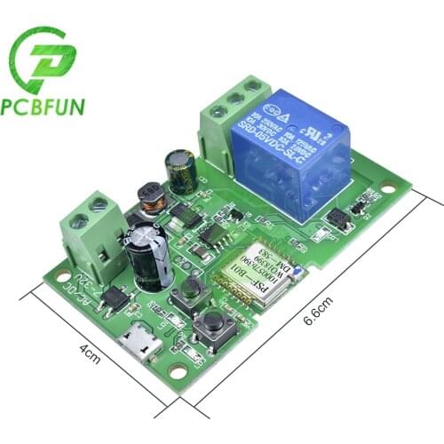 DC 5V-32V Self-lock Smart WiFi Wireless Switch Relay Module 12V 24V FOR Android APP Control for 4G WIFI Hotspot to WIFI Router