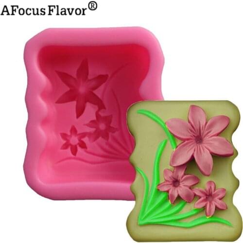 DIY handmade Orchid grass Cake soap Silicone mold Chocolate Pudding Jelly Biscuit Candy Cookie Bakeware Mold Kitchen baking