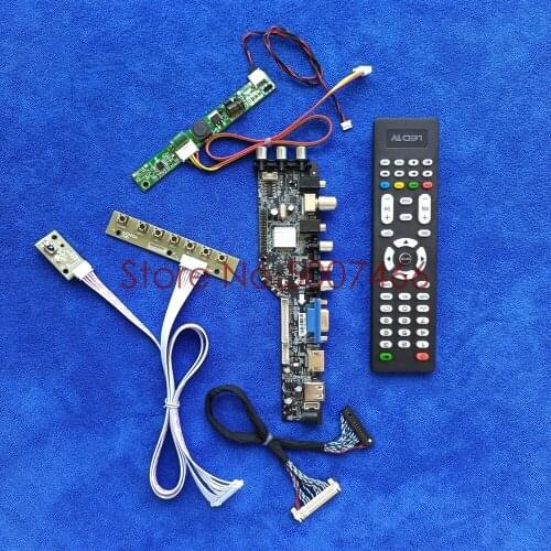 For LM230WF3-SLE1/SLF1/SLG1/SLK1/SLK3 LVDS panel 1920*1080 VGA USB AV TV 3663 DVB digital 30-Pin LCD Controller board Kit