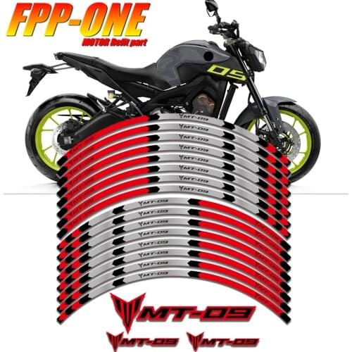 FOR YAMAHA MT-09 MT09 MT 09 Motorcycle Parts Contour Wheel Decoration Decal Sticker Red