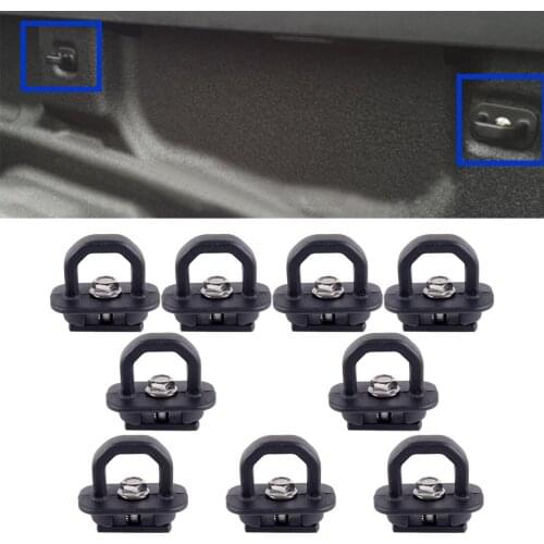 DWCX 9 PCS Black Metal Tie Down Anchor Truck Bed Side Wall Anchors Special FIT Rope Fixed Buckle Car Fit for GMC Chevy Pickup