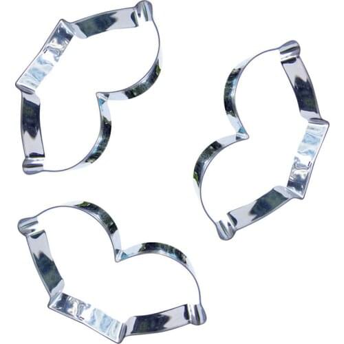 Butt shape 3 piece biscuit cutting molds, baking tools, cake decorating soft candy tools