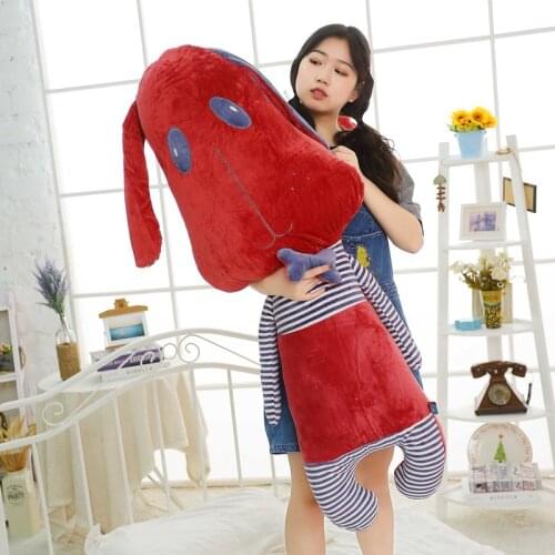 80cm Lovely Baby Animal Doll Plush Pillow Sleeping Dogs Stuffed Toys Kids Kawaii Christmas Birthday New Year Gift For Children