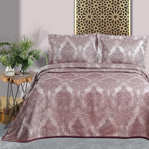 3 color Option Single Bed Cover Set Jacquard Woven