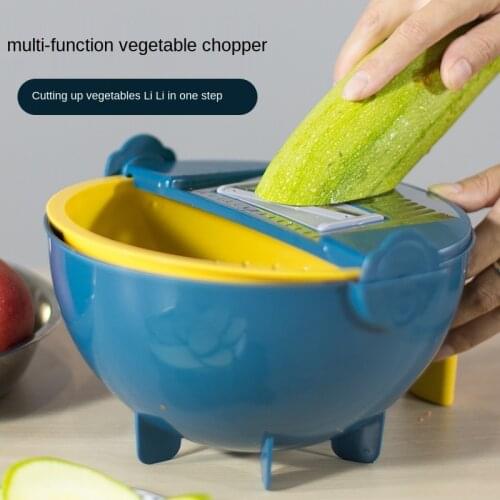 Kitchen Utensils Multifunctional Vegetable Cutter Household Sink Drain Basket Vegetables Potato Chips Cut Flowers and Shreds