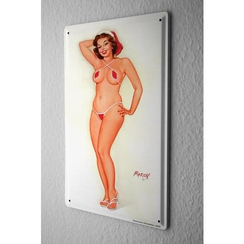 LEotiE SINCE 2004 Nicholas Bikini Thong Tin Sign Metal Plate Decorative Sign Home Decor Plaques 20x30