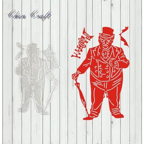 Gentleman holding an umbr Metal cutting dies Cut DIY Scrapbooking Paper Craft Embossing Knife Mould Blade Punch Die Cut Stencils