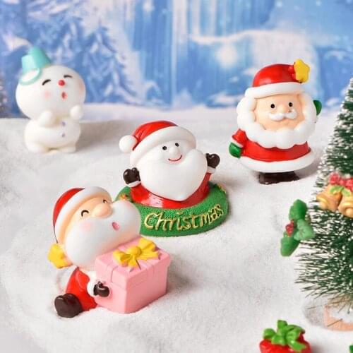 Micro Landscape Snow Landscape Christmas Decoration Santa Ornaments for Home Decoration Diy Xmas New Year Party Kids Gift