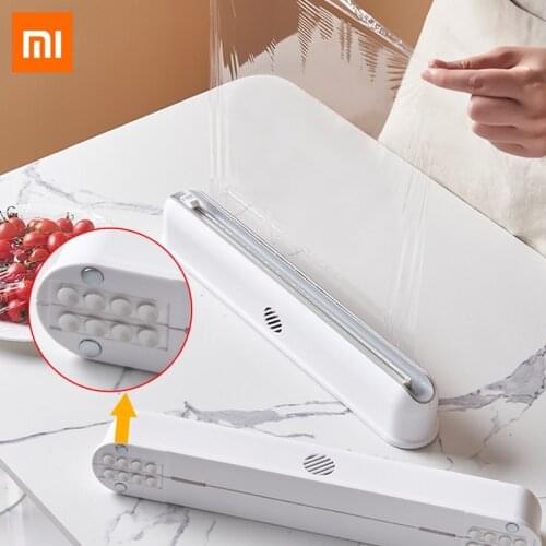 Xiaomi Wall-mounted plastic Wrap Cutter Suction Cup Adjustable Plastic Wrap Cutting Box Home kitchen Food Preservation