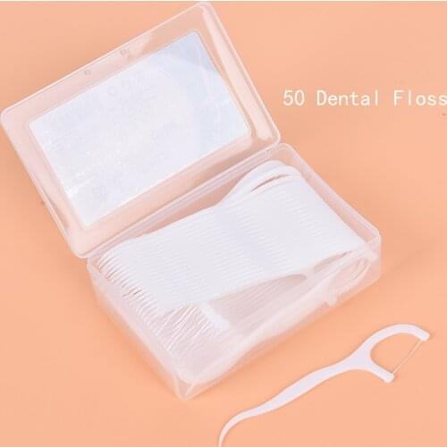 10PCS/30PCS/50PCS Disposable Dental Floss Dental Cleaning Tooth Stick Floss Pick Interdental Brush For Teeth Cleaning Hot