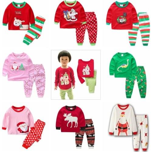 New Christmas Pajamas Set Baby Boy Sleepwear Kids Pyjamas Suit for Girls Warm Pijamas Homewear Nightwear Pjs
