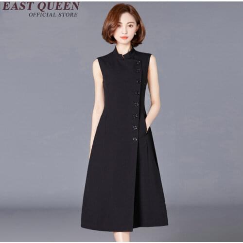 Women summer long dress 2019 long white sundress OL button front dress women business casual clothing S-3XL AA2418 YQ