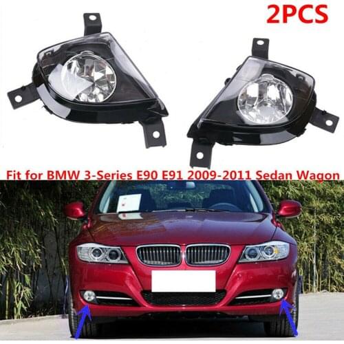 Front Bumper Replace Clear Fog Lights Lamps for BMW E90 E91 328i 335i 4D 2009-11