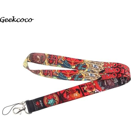 J1955 Cartoon Dragon Lanyard For Keys Phone Strap Anime Lanyard Neck Strap Keychain Lanyards ID Badge Holder