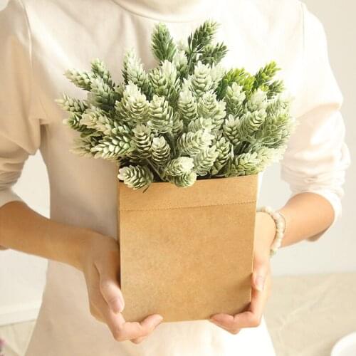 Wedding decorate Artificial Pine Cone Plastic Flowers Home DIY Table Decoration Pineapple Grass Party Decoration Flower