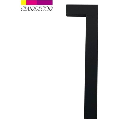 15cm aluminum material metal 3D modern house number #1 outdoor waterproof anti-rust durable home hotel door panel letter