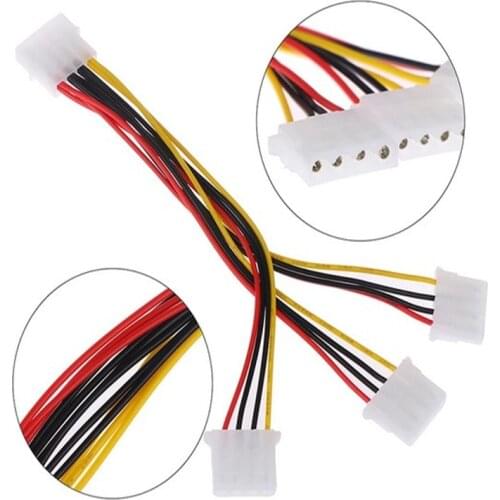 4 Pin IDE 1-to-3 Molex IDE Female Power Supply Splitter Exentsion Adapter Cable 1 Pcs
