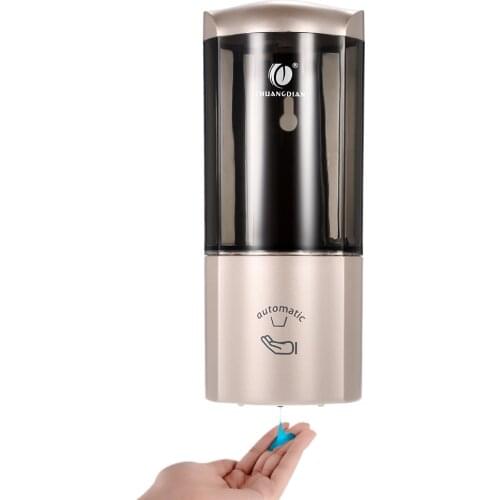 500ml Wall-mounted Single Bottle Automatic Soap Dispenser with IR Sensor Shampoo Box Rest Room Washroom Toilet Washing Liquid