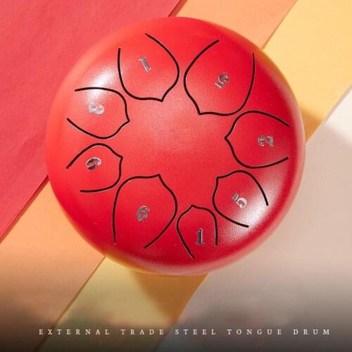 6 Inch Steel Tongue Drum 8 Tune Hand Pan Drum Tank Hang Drum With Drumsticks Carrying Bag Percussion Instruments Beginners